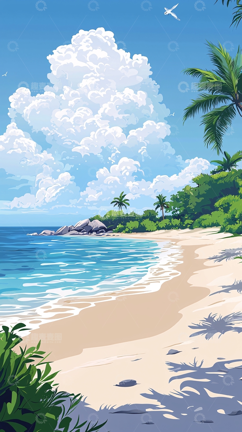 高清大图下载【趣麦麦图】热带海滩