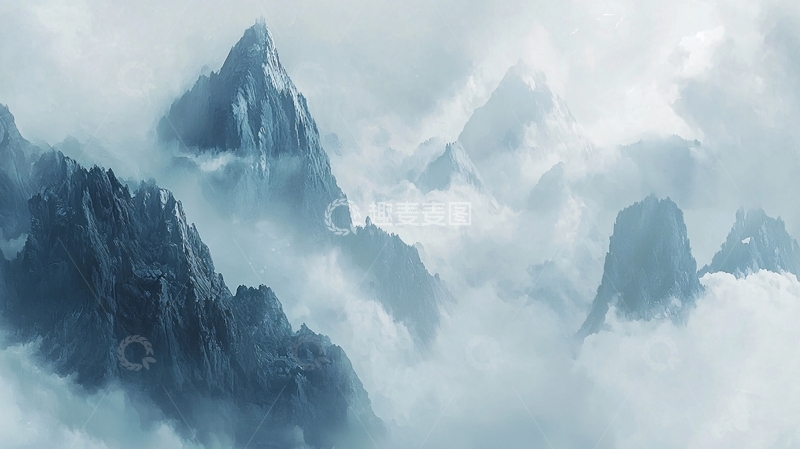 高清大图下载【趣麦麦图】云海山峰