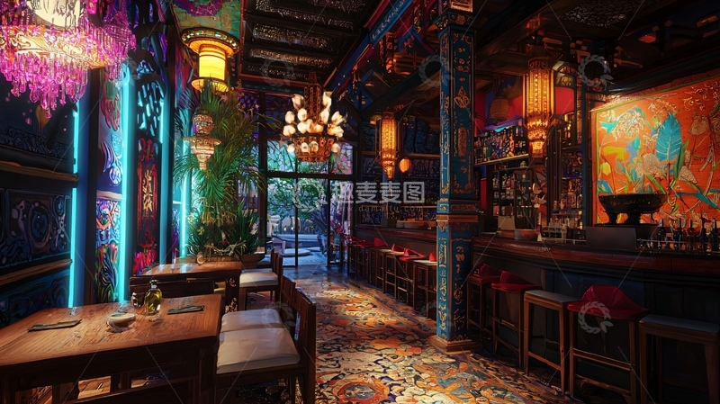 高清大图下载【趣麦麦图】酒吧夜景