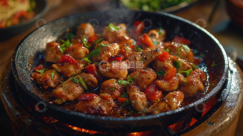 高清大图下载【趣麦麦图】香辣鸡丁炒饭