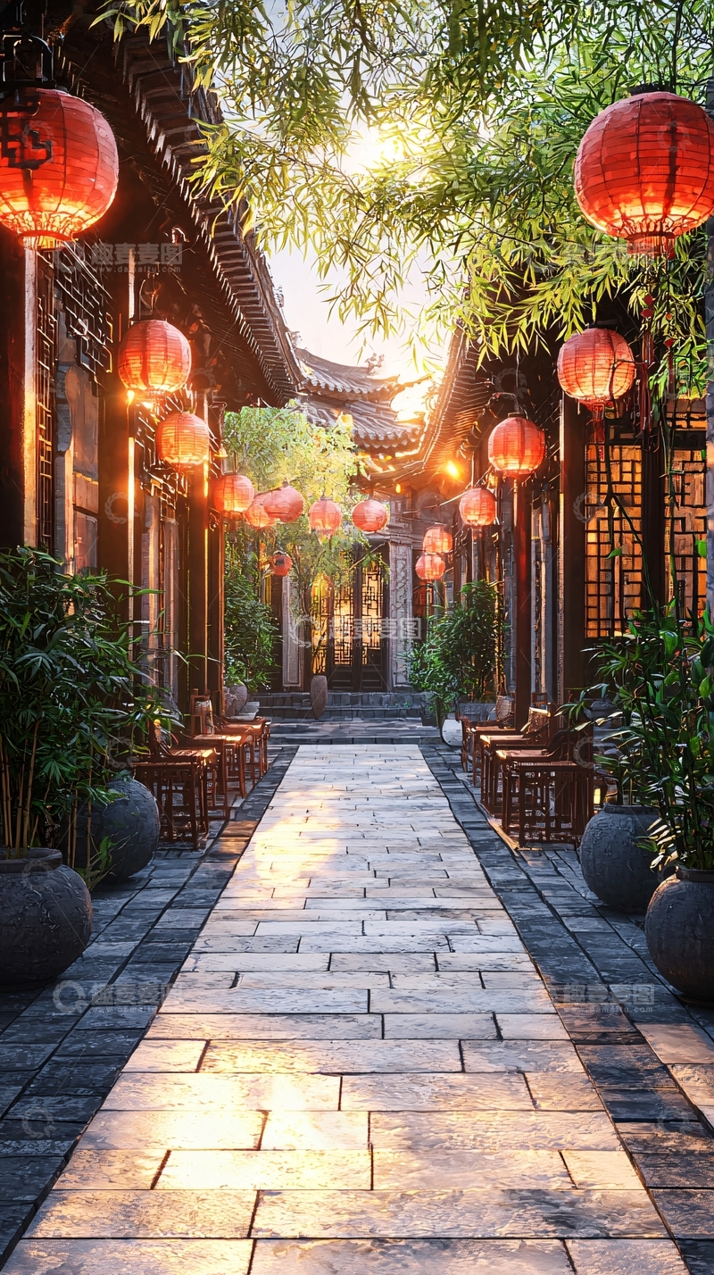 高清大图下载【趣麦麦图】中式庭院