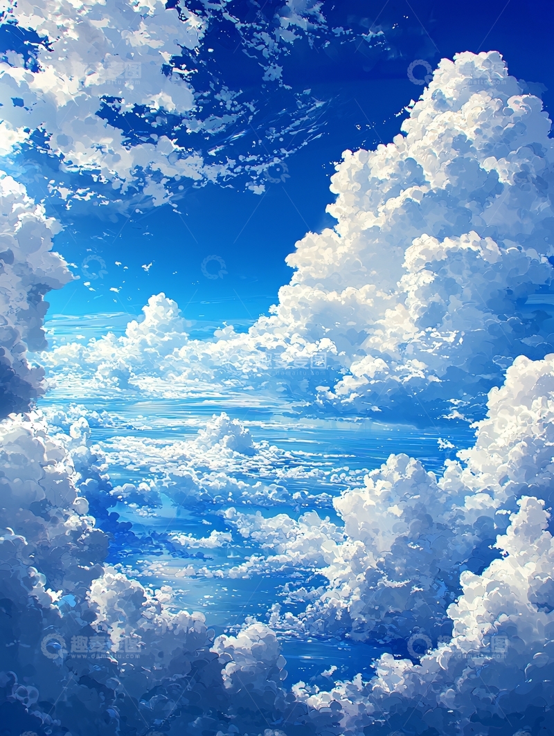 高清大图下载【趣麦麦图】壮丽的蓝天白云美景