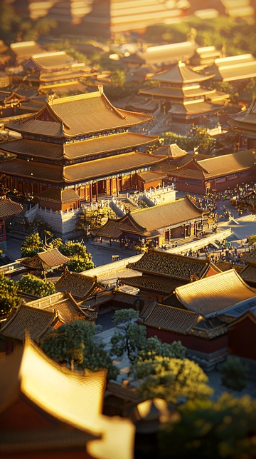 紫禁城全景俯瞰图