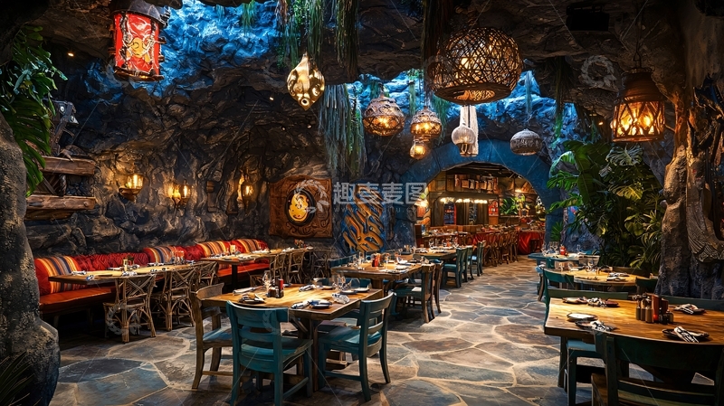 高清大图下载【趣麦麦图】洞穴主题餐厅