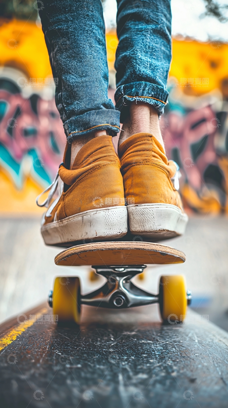 高清大图下载【趣麦麦图】滑板鞋细节特写