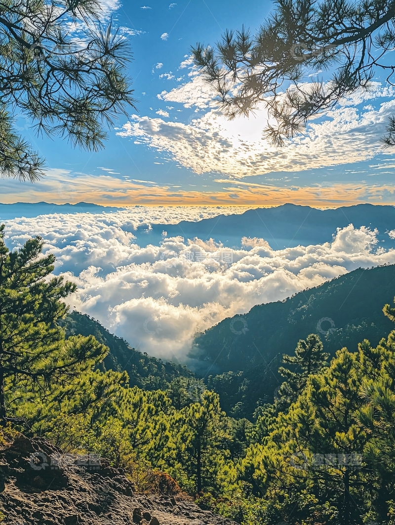高清大图下载【趣麦麦图】云海之上的壮丽山景