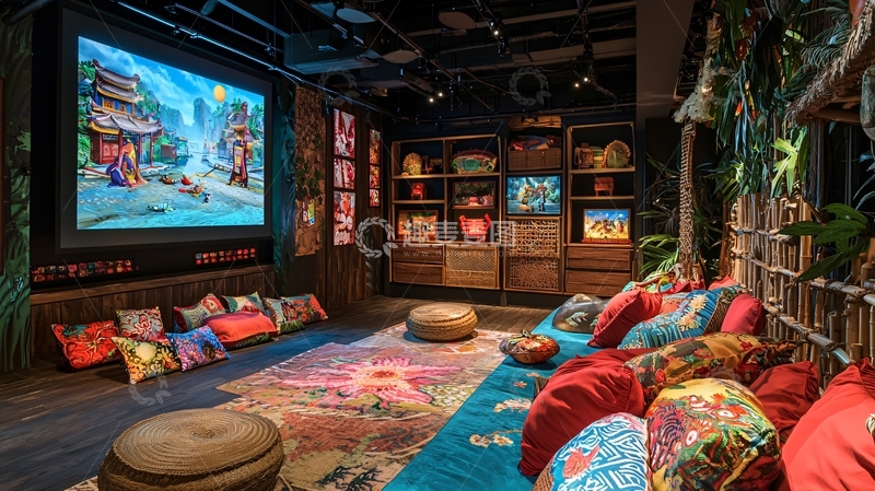高清大图下载【趣麦麦图】舒适的异域风情主题休息室
