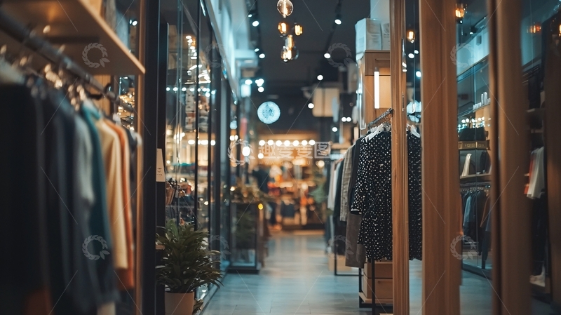 高清大图下载【趣麦麦图】时尚服装店街景