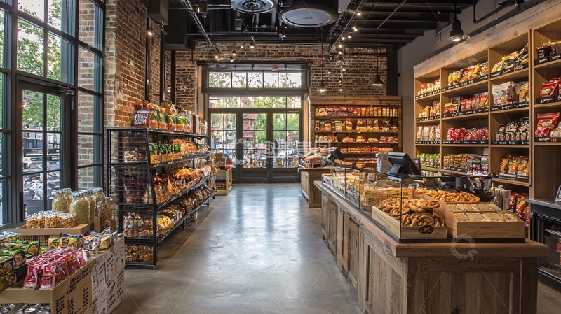 高清大图下载【趣麦麦图】原木风零食店