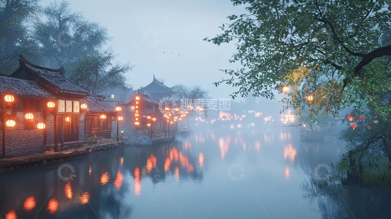 高清大图下载【趣麦麦图】水墨江南
