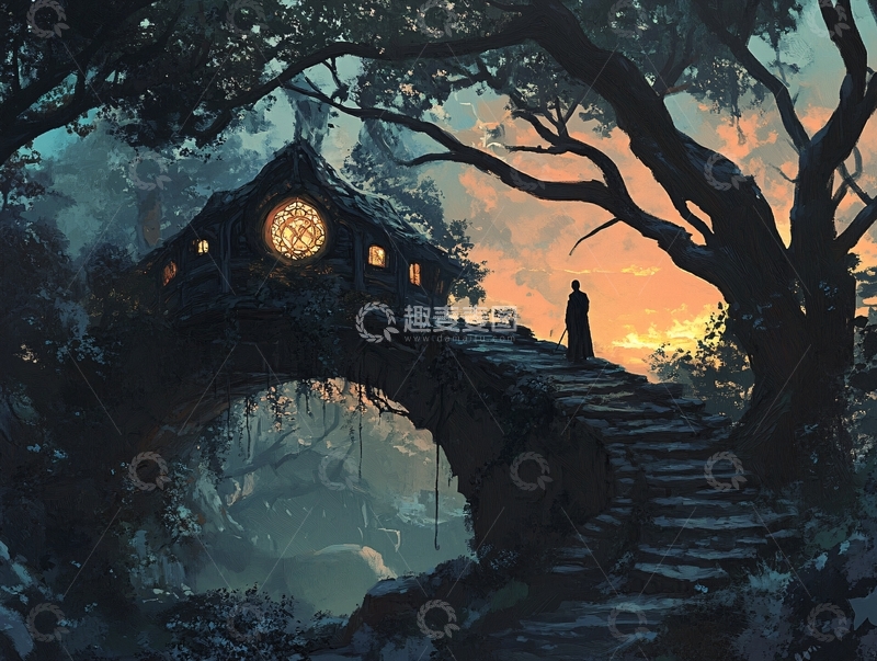 高清大图下载【趣麦麦图】神秘森林小屋