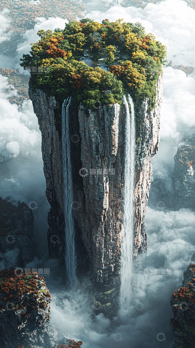 高清大图下载【趣麦麦图】悬浮岛