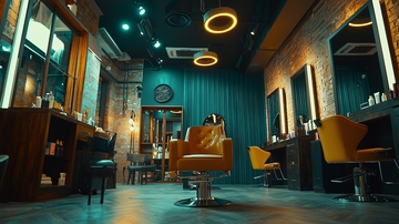 高端复古理发店