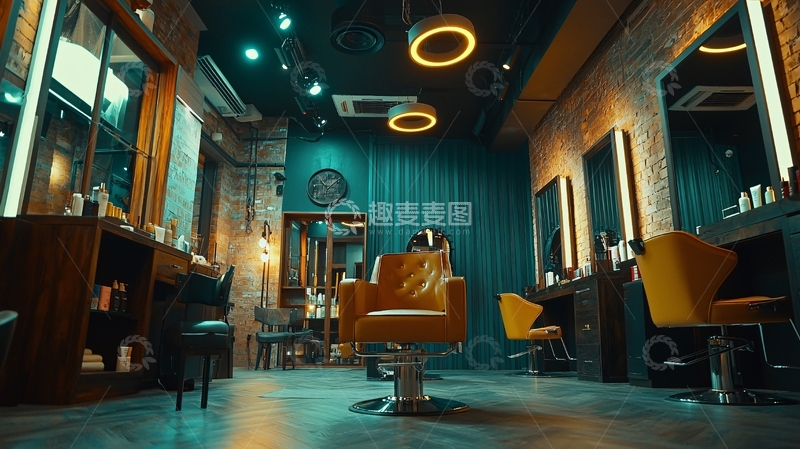 高清大图下载【趣麦麦图】高端复古理发店