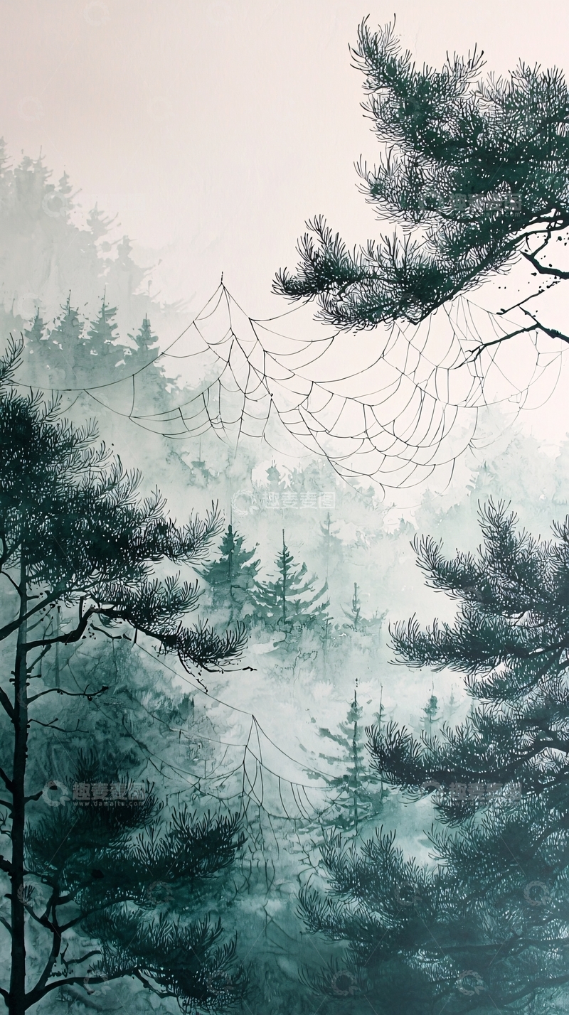 高清大图下载【趣麦麦图】雾气森林