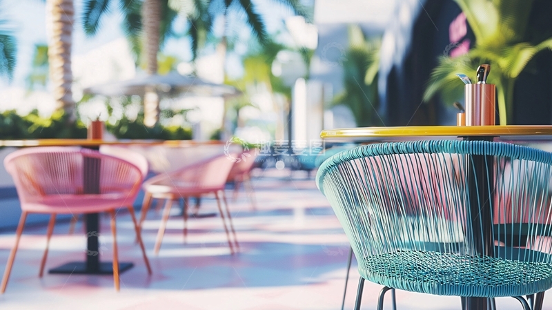 高清大图下载【趣麦麦图】室外休闲餐厅