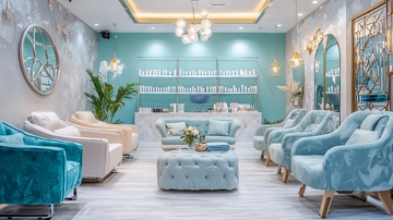 高级美甲沙龙休息区