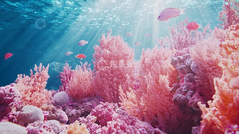 高清大图下载【趣麦麦图】阳光下的珊瑚礁