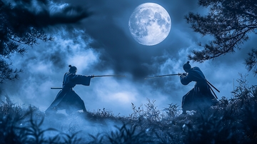 月夜武士决斗