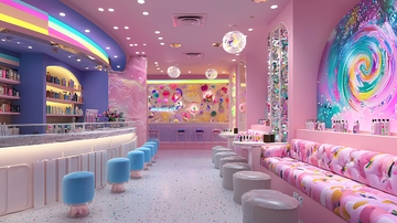 梦幻甜美粉色美甲店