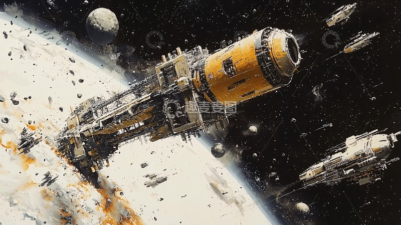 高清大图下载【趣麦麦图】太空飞船