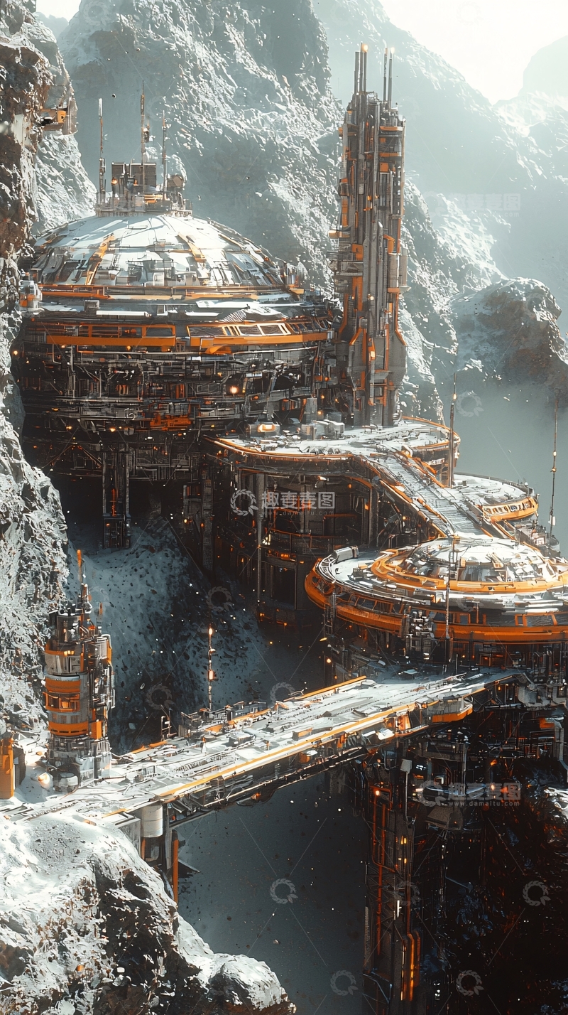 高清大图下载【趣麦麦图】山间未来主义建筑