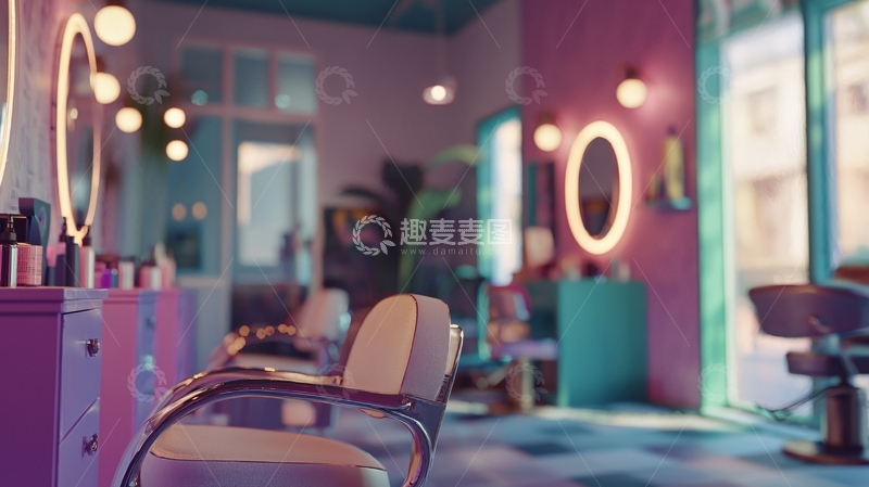 高清大图下载【趣麦麦图】梦幻ins风美发店