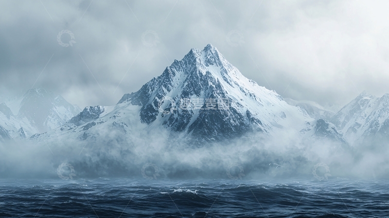 高清大图下载【趣麦麦图】冰雪覆盖的山峰