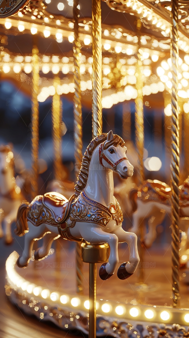 高清大图下载【趣麦麦图】旋转木马
