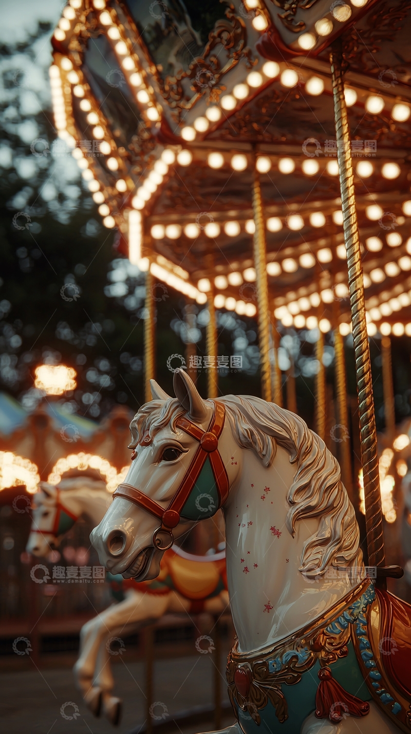 高清大图下载【趣麦麦图】旋转木马