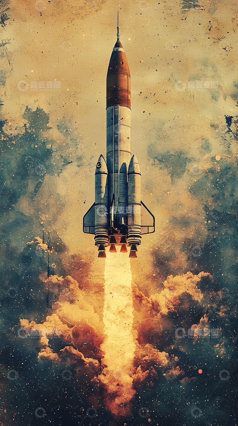 高清大图下载【趣麦麦图】火箭升空