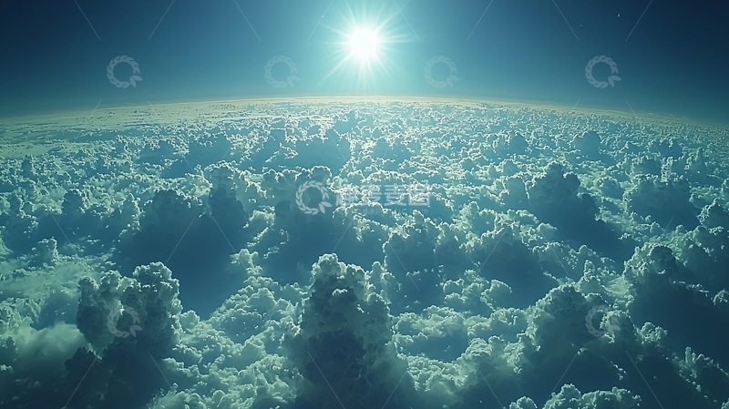 高清大图下载【趣麦麦图】云层之上的太阳