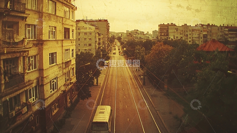 高清大图下载【趣麦麦图】复古街道