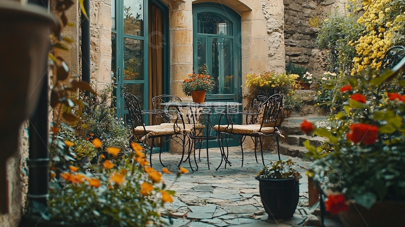 高清大图下载【趣麦麦图】庭院花园景色