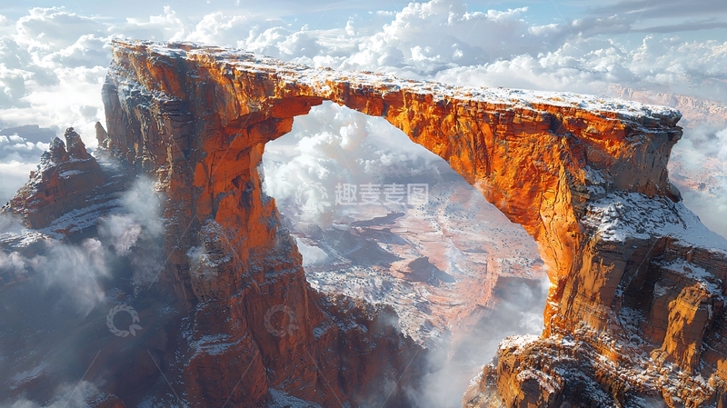 高清大图下载【趣麦麦图】天然石桥景观