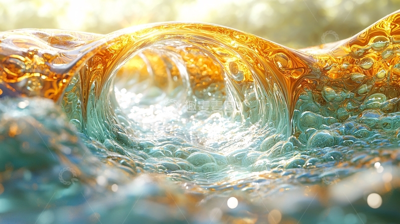 高清大图下载【趣麦麦图】水波光影流动感
