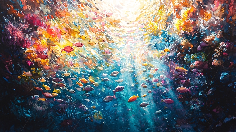 高清大图下载【趣麦麦图】色彩斑斓的海底世界