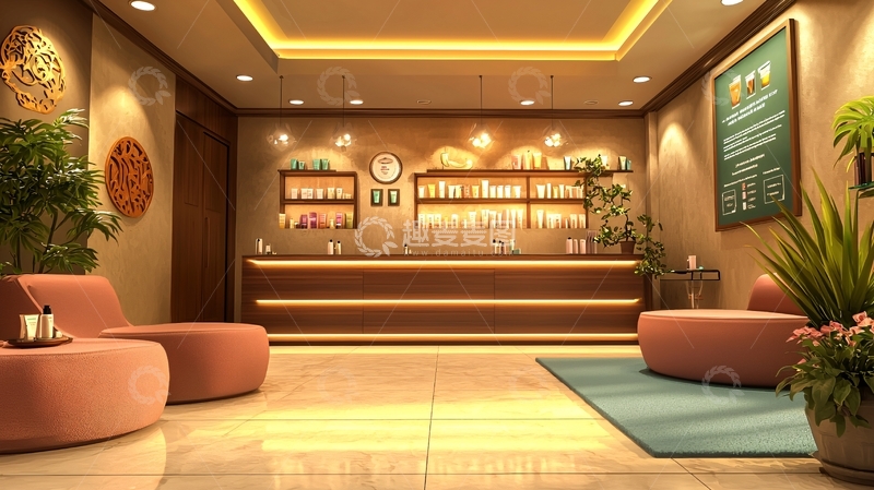 高清大图下载【趣麦麦图】温馨舒适水疗中心前台