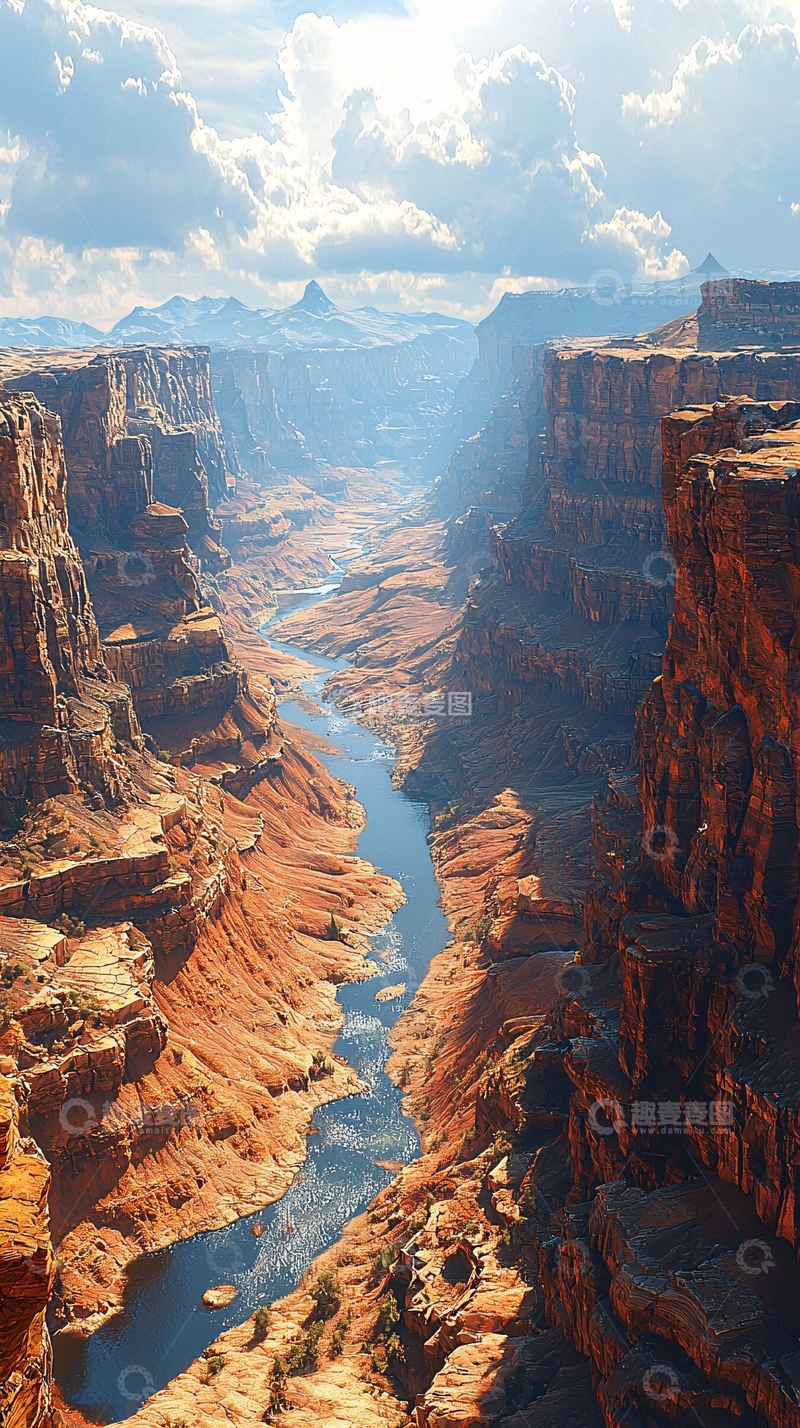 高清大图下载【趣麦麦图】峡谷河流自然景观