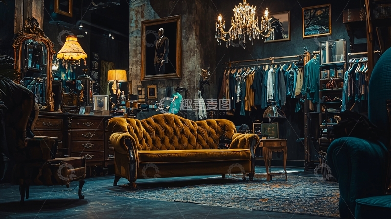 高清大图下载【趣麦麦图】复古老式房间陈设