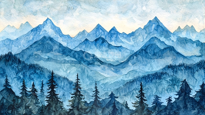 高清大图下载【趣麦麦图】水彩画