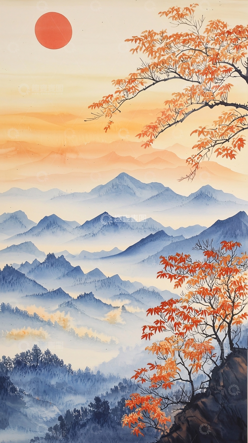 高清大图下载【趣麦麦图】水墨画山水