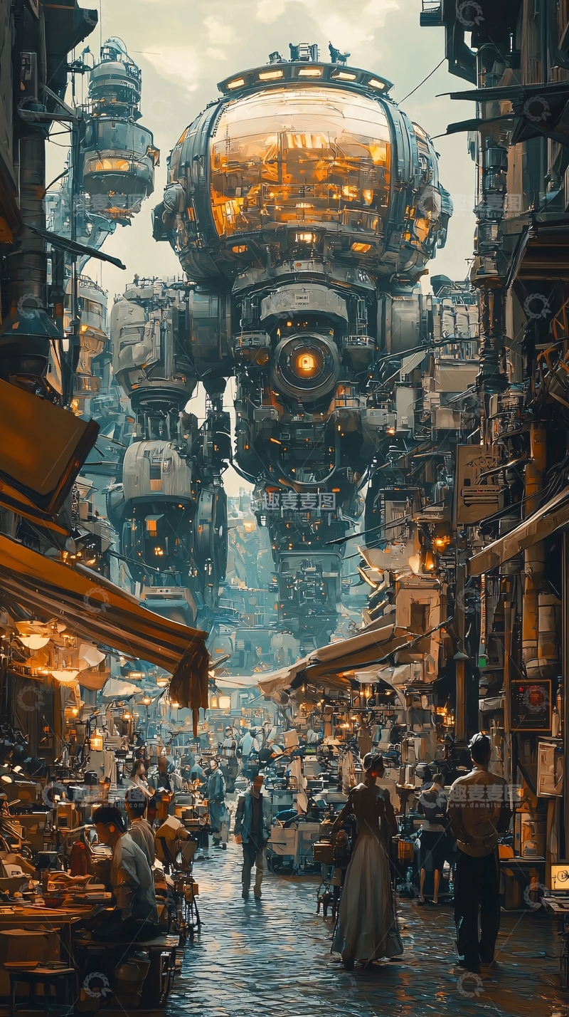 高清大图下载【趣麦麦图】蒸汽朋克巨型机械