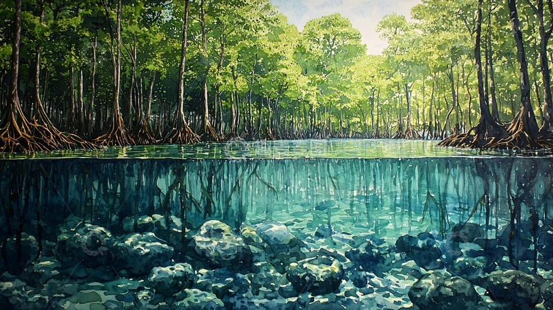 高清大图下载【趣麦麦图】水下森林景观