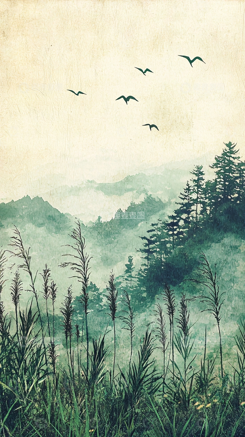 高清大图下载【趣麦麦图】水墨山水画315