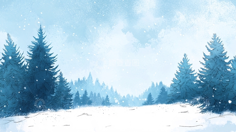 高清大图下载【趣麦麦图】冬季雪景