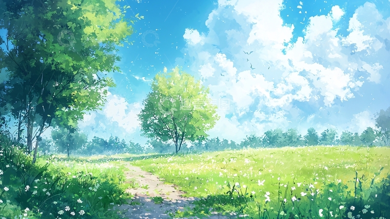 高清大图下载【趣麦麦图】春日田园小路