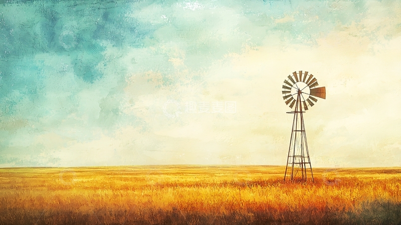 高清大图下载【趣麦麦图】复古田园风光