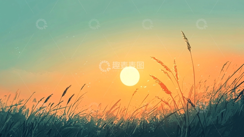 高清大图下载【趣麦麦图】日落