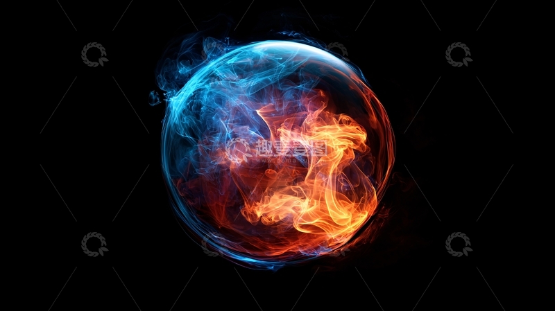 高清大图下载【趣麦麦图】火焰球体